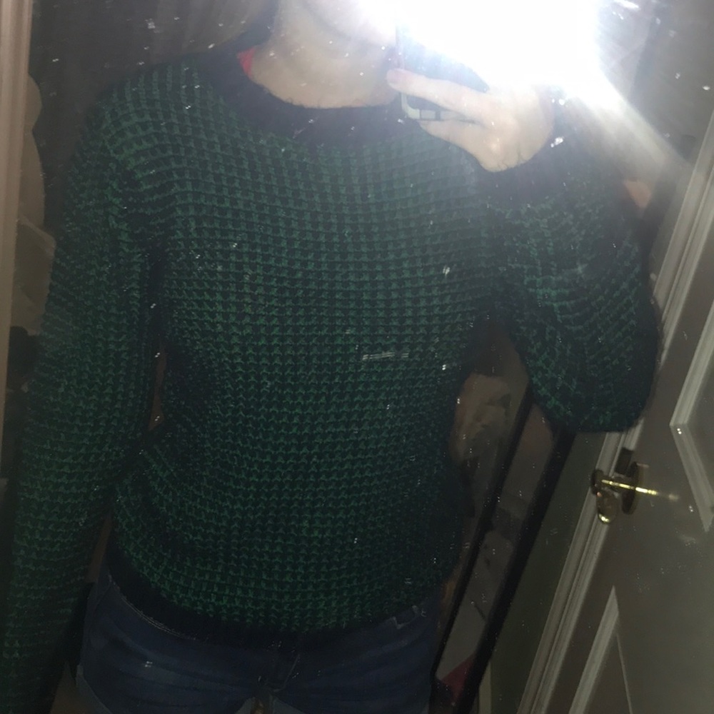 Navy and green vintage sweater